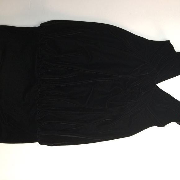 Lizzatti Black Velvet Long Tunic or  Dress Size 8 - Picture 2 of 5